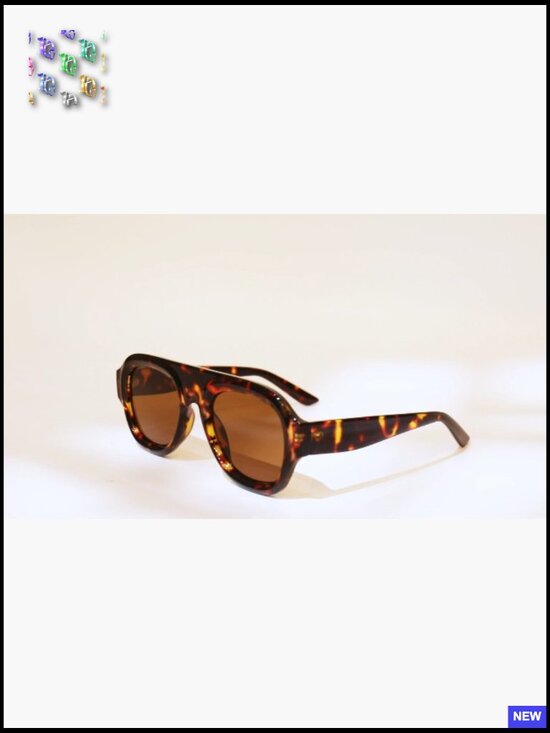 Retro Aviator Sunglasses Square Oversized Shield Style Classic Trendy Fashion main image 6